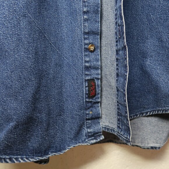 Men's Woolrich Denim Shirt Jacket Size Large - Picture 7 of 10